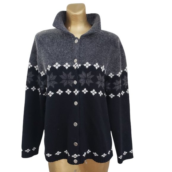 Croft & Barrow Silk/Angora Rabbit Hair Long Sleeve Button Front Cardigan Sz M - Picture 1 of 10